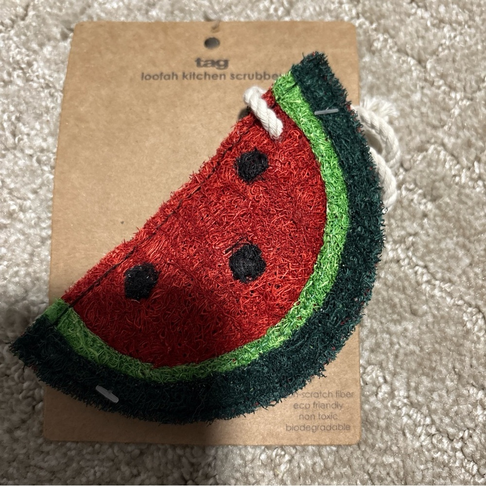Tag Watermelon Kitchen Loofah Scrubber